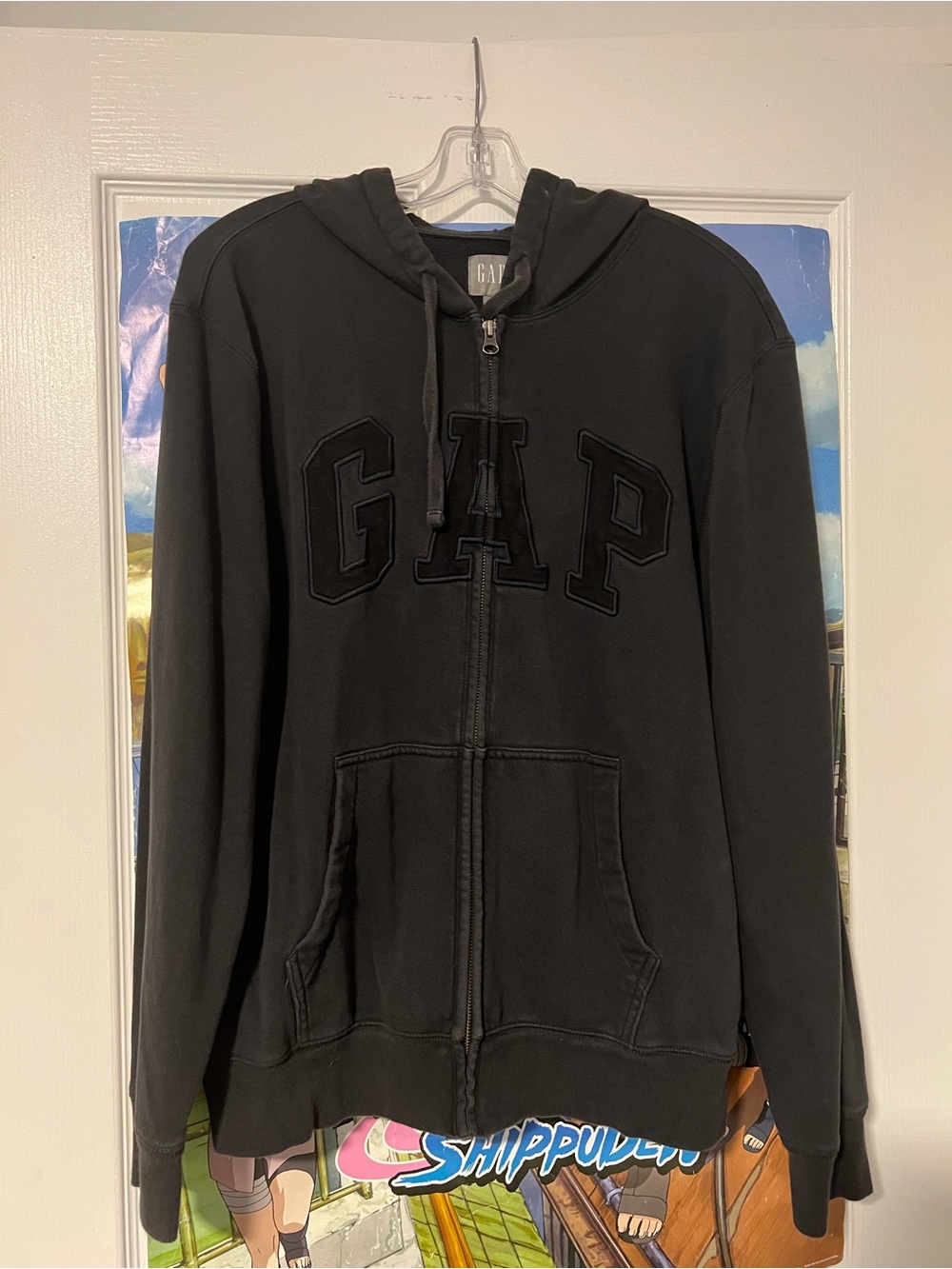 GAP Men's Black Full-Zip Hoodie
